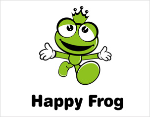 快乐蛙happy frog logo设计吉祥物形象设计 