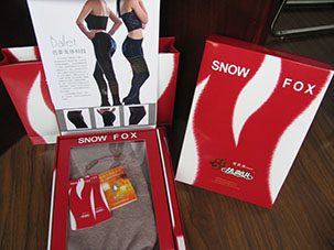 热酷儿品牌logo设计雪狐绒燃脂美体裤包装设计