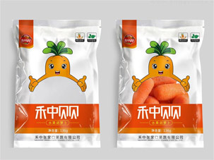 禾中果蔬公司水果胡萝卜包装设计