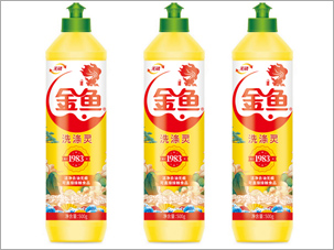 北京金鱼日化洗涤用品logo包装设计案例