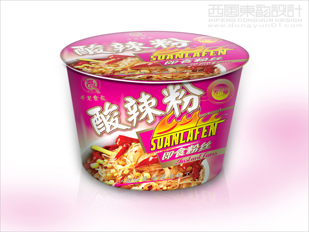 千龙食品系列即食粉丝包装设计之酸辣粉包装设计