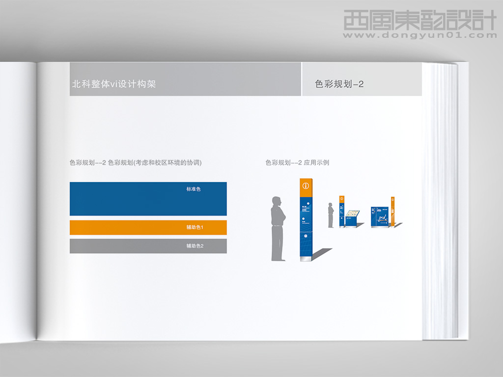 北京科技职业学院vi设计---环境导视设计色彩规划