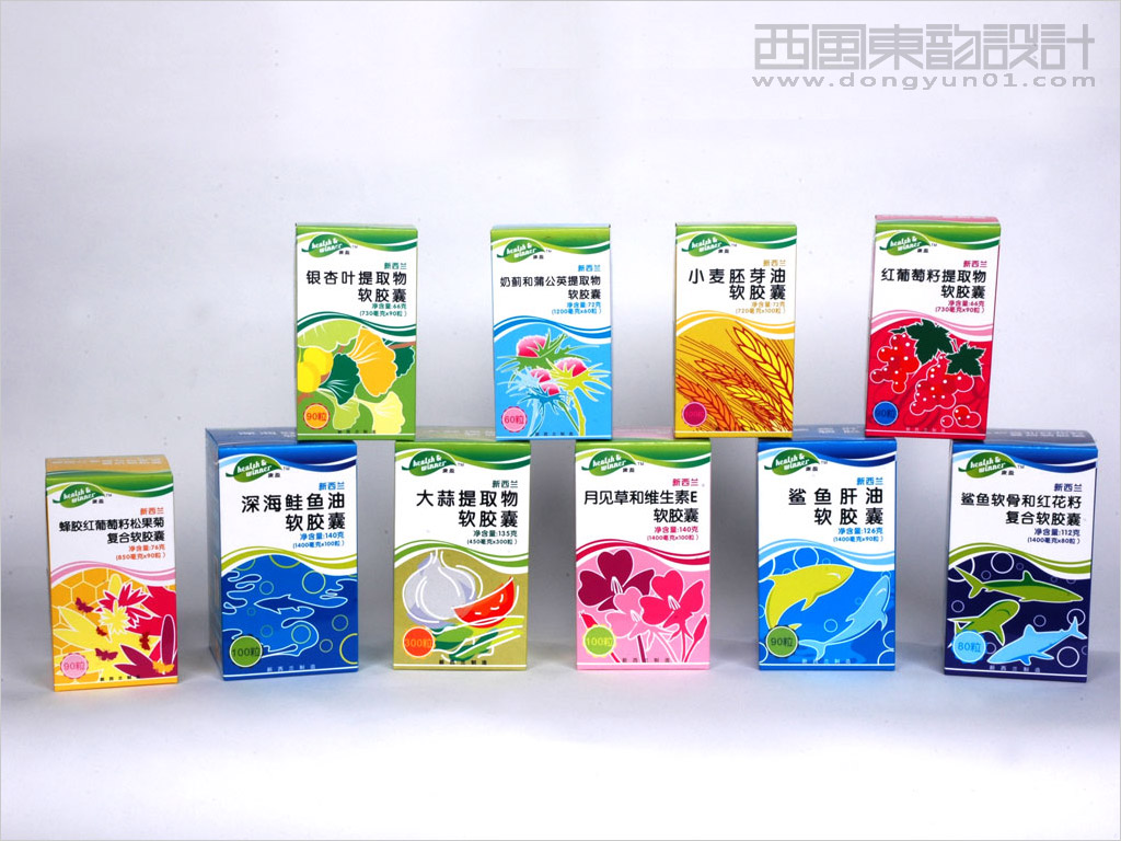 北京康馨天伦生物科技公司vi设计之系列产品包装盒设计