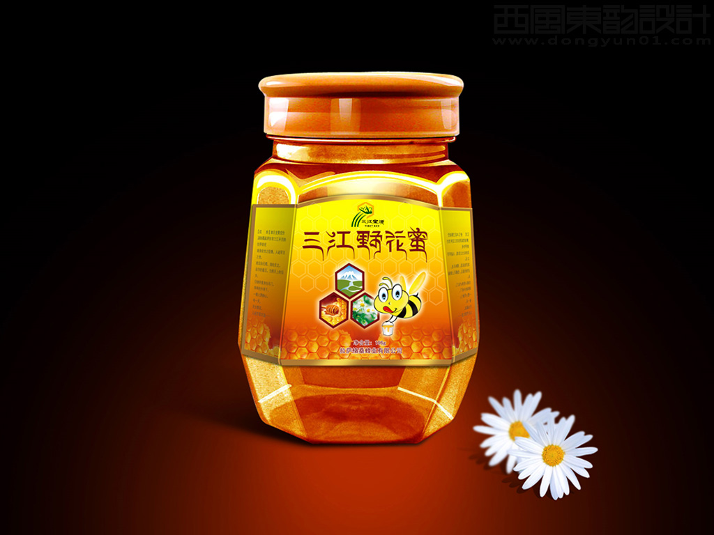 拉萨格桑蜂业三江蜜源三江野花蜜蜂蜜产品包装设计