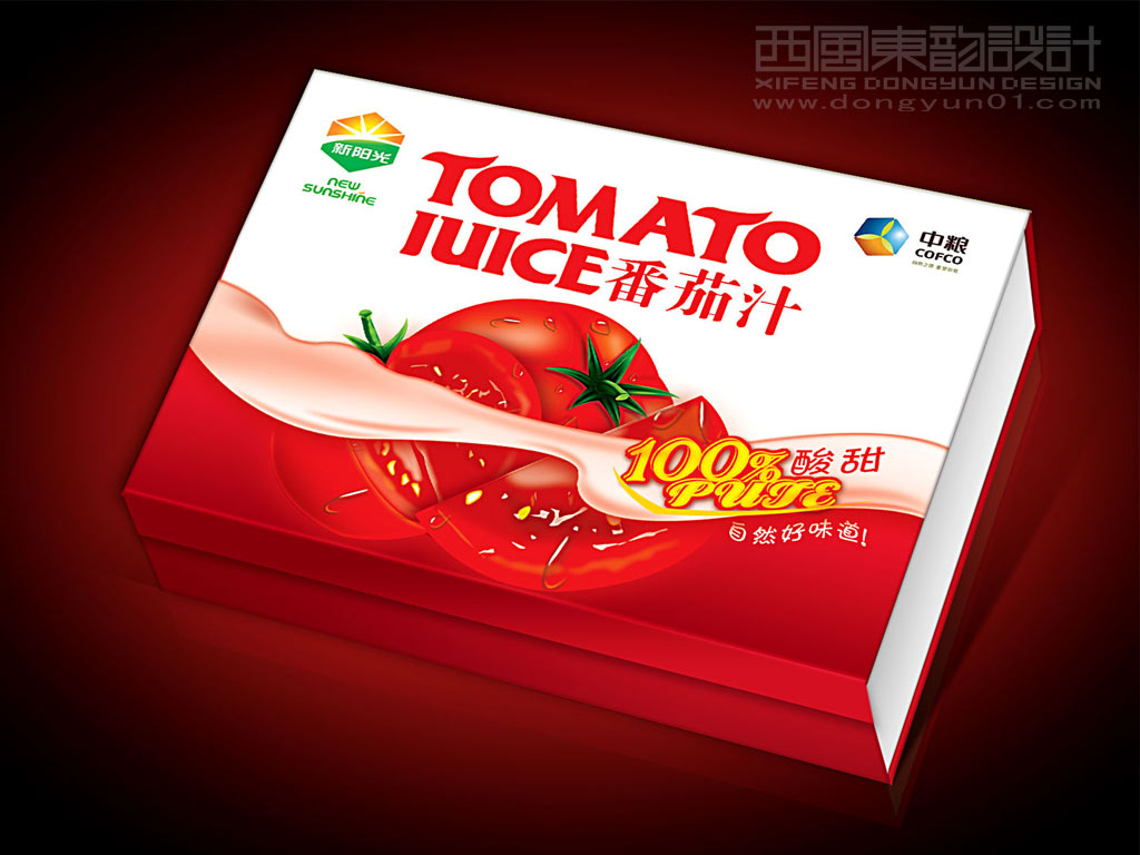 新阳光番茄汁礼盒包装设计