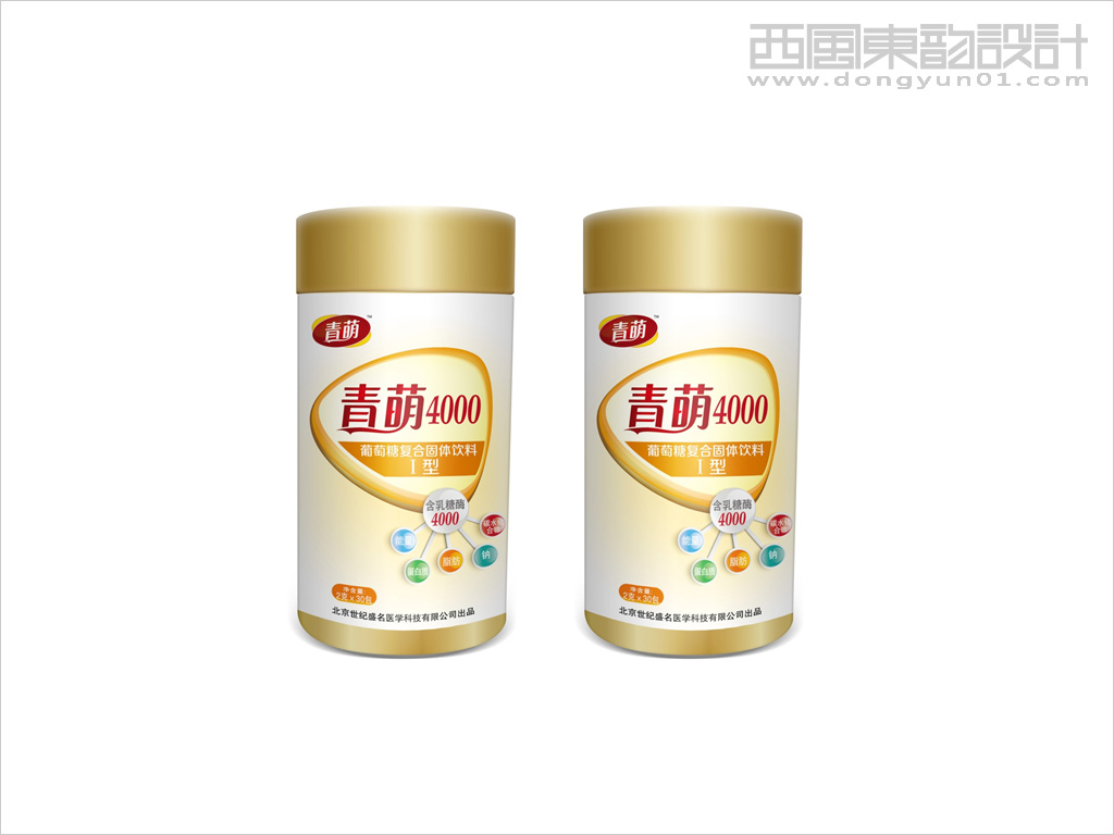青萌4000葡萄糖复合固体饮料包装设计