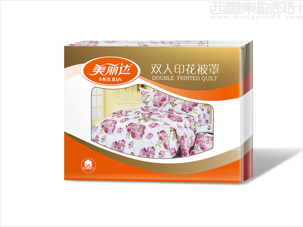 北京佳梦寝室用品有限公司美丽达品牌双人印花被罩包装设计