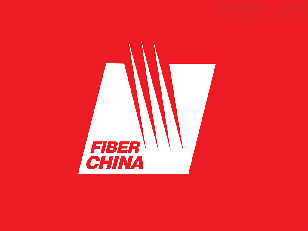 中国建材集团进出口公司FIBER CHINA 出口光纤材料logo设计反白效果