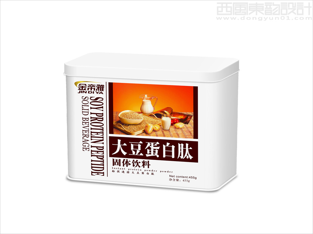 临沂金帝雅食品有限公司大豆蛋白肽固体饮料铁罐包装设计