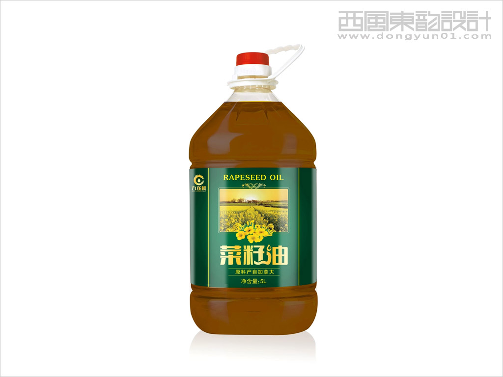 澳加粮油工业有限公司5升桶装菜籽油瓶签设计