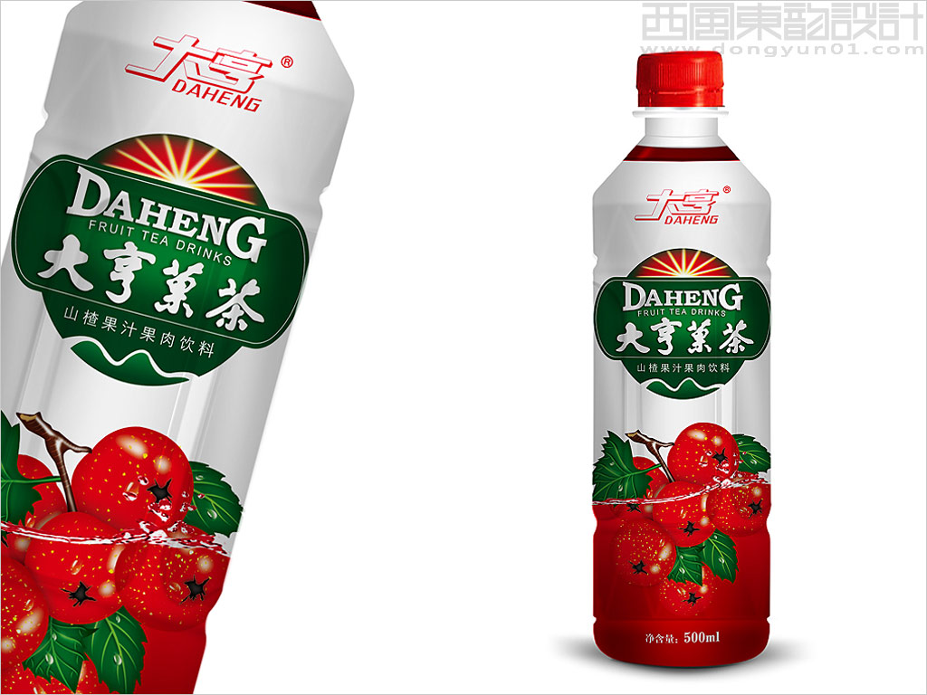 天津大亨饮品有限公司大亨果茶饮料包装设计山楂果汁果肉饮料包装设计