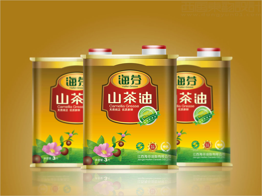 江西海芬油脂有限责任公司山茶油铁桶包装设计