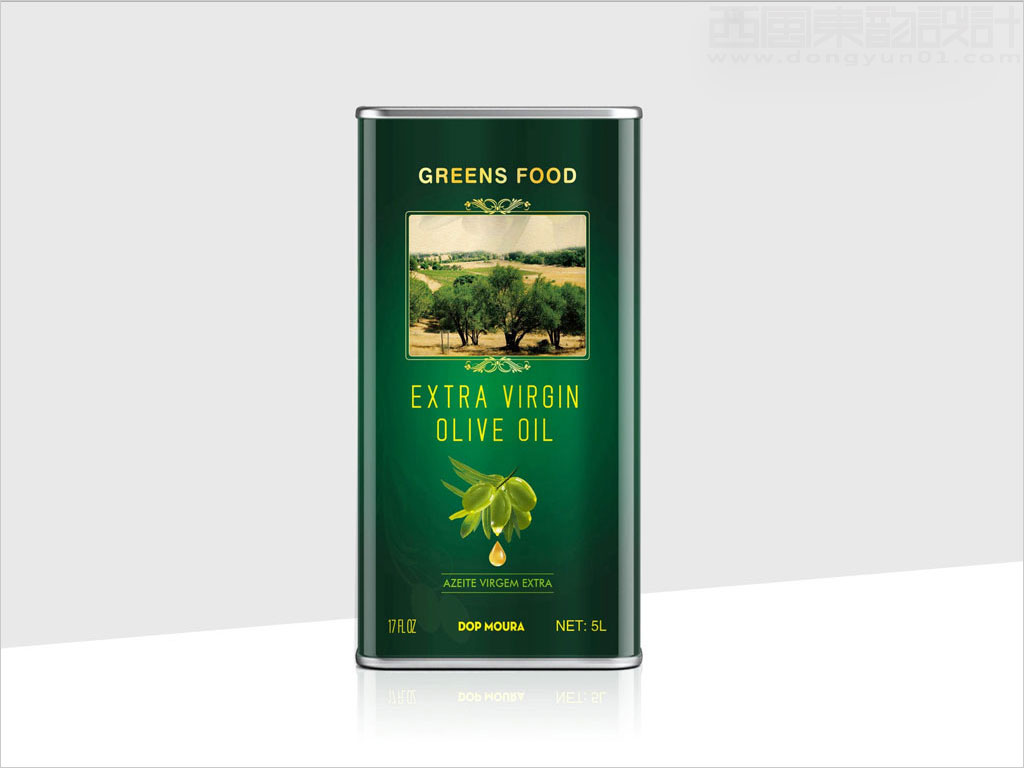 天津绿子食品有限公司5升铁桶装橄榄油包装设计