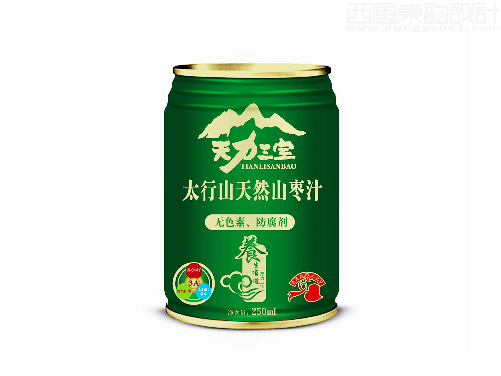 河北邢州枣业有限公司天力三宝山枣汁包装设计---绿色版