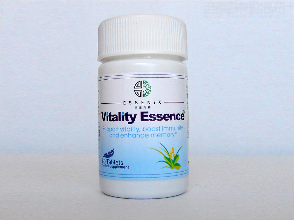 美国益正方圆生物科技有限公司Vitality Essence保健品瓶签包装设计