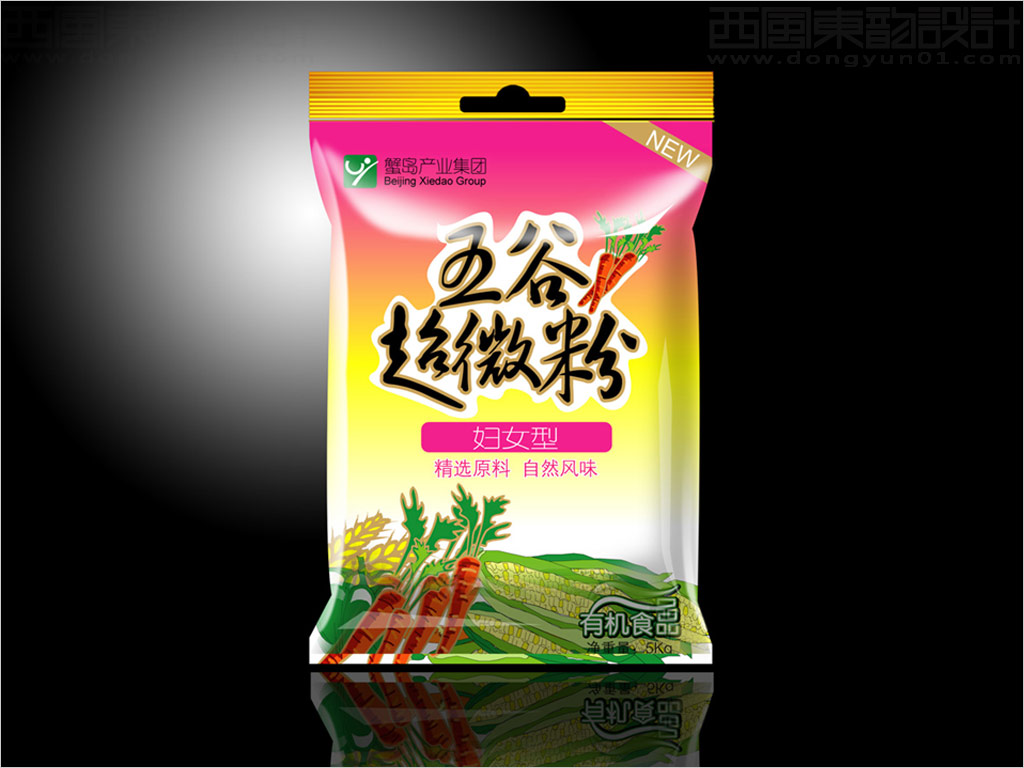 北京蟹岛种植养殖公司五谷超微粉包装设计之妇女型