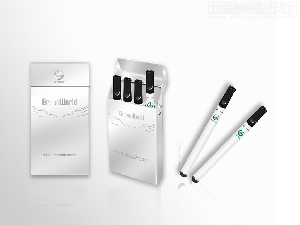 北京格林世界科技发展有限公司系列电子烟包装设计之银色版
