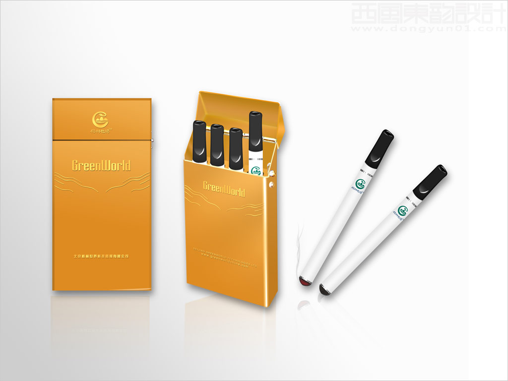 北京格林世界科技发展有限公司系列电子烟包装设计之金色版