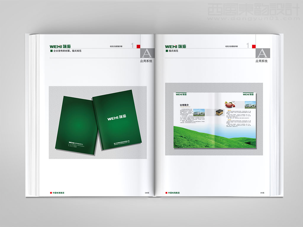 浙江味海食品集团公司vi设计之企业宣传画册封面设计内页版式设计