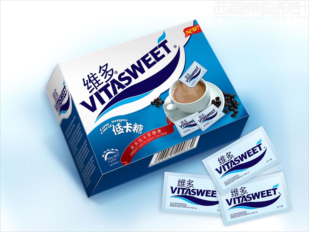 北京维多食品有限公司维多低卡糖包装盒设计案例图片