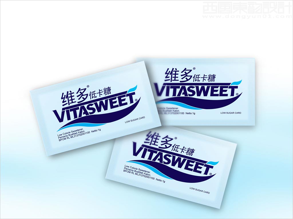 北京维多食品有限公司维多低卡糖包装袋设计案例图片