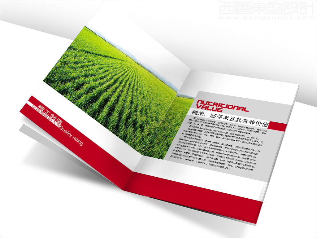 中润嘉禾有机谷物制品（北京）有限公司宣传画册设计之糙米胚芽米及其营养价值内页设计