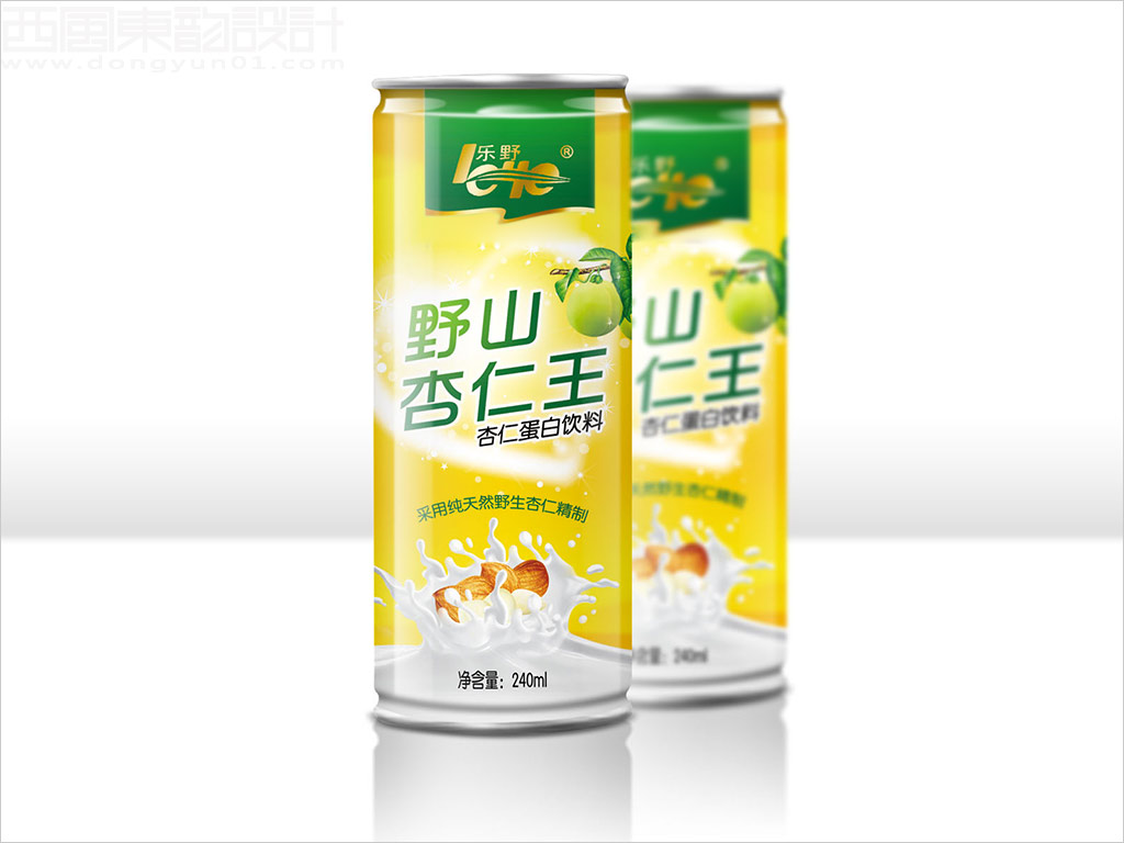 承德乐野食品有限公司杏仁蛋白饮料包装设计商超渠道版