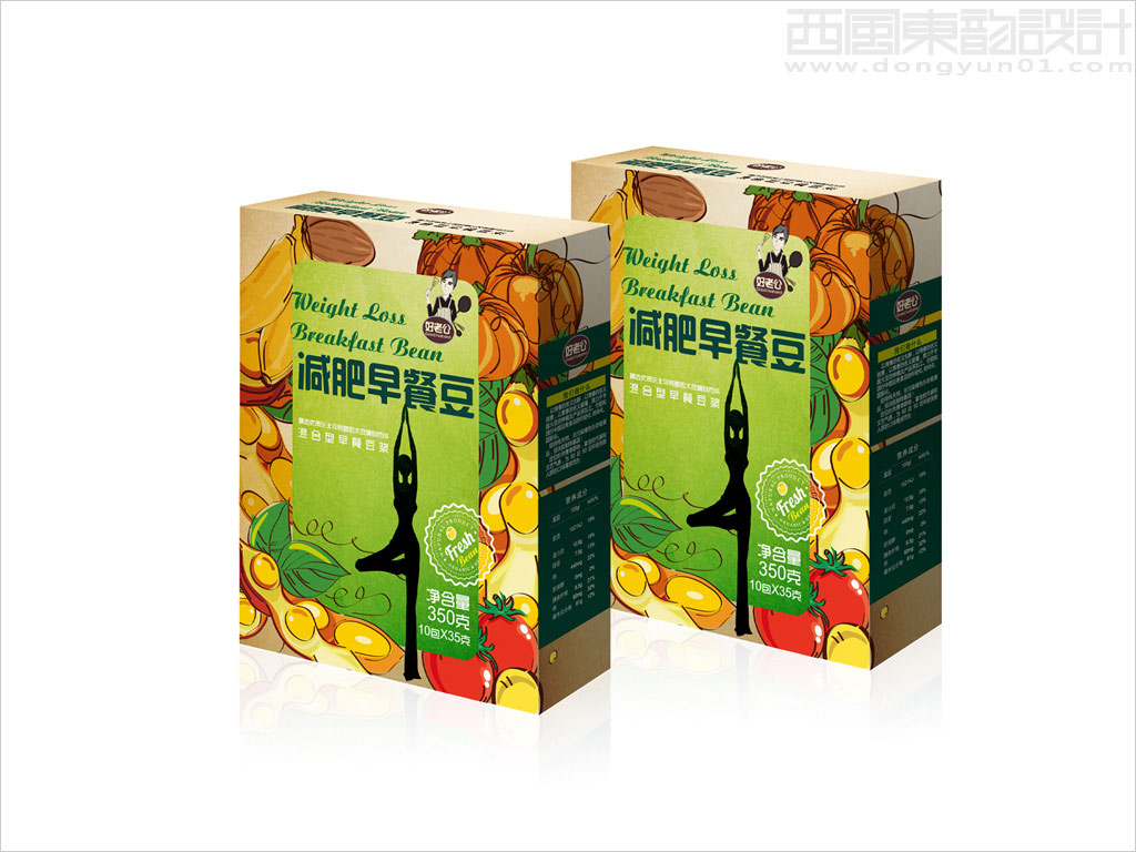 黑龙江好老公食品有限公司好老公减肥早餐豆包装设计