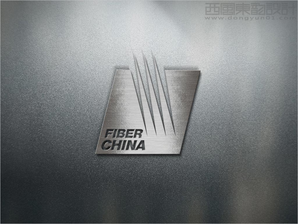 中国建材集团进出口公司FIBER CHINA 出口光纤材料logo设计之金属logo设计