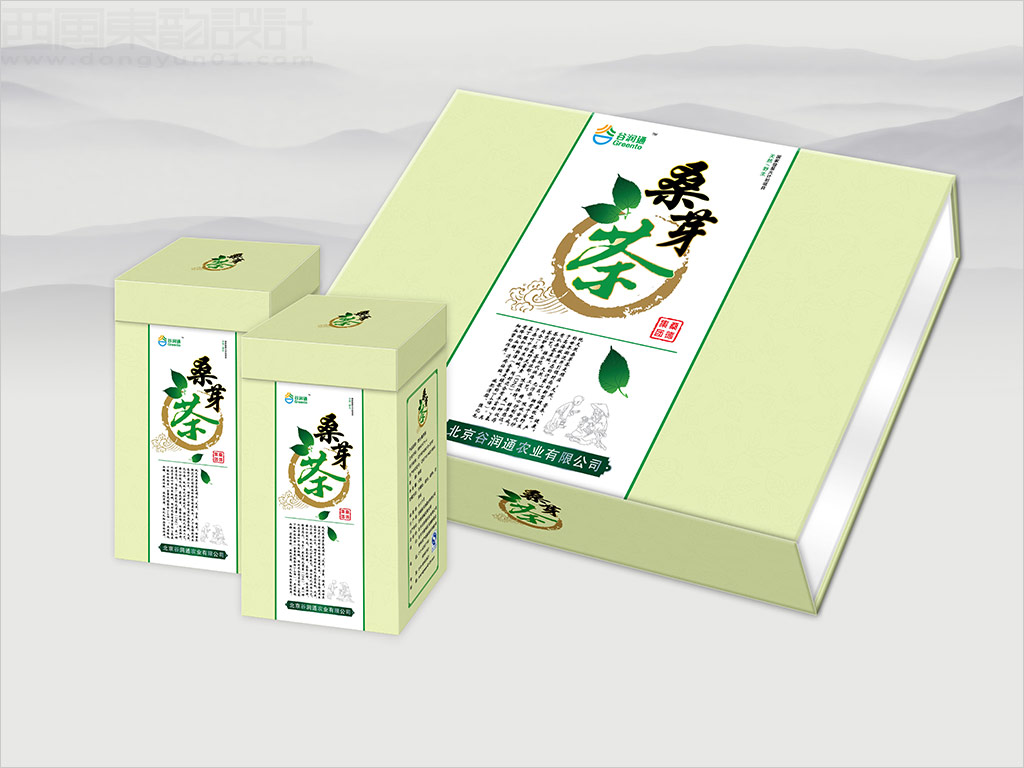 北京谷润通农业公司桑芽茶礼盒包装设计案例图片