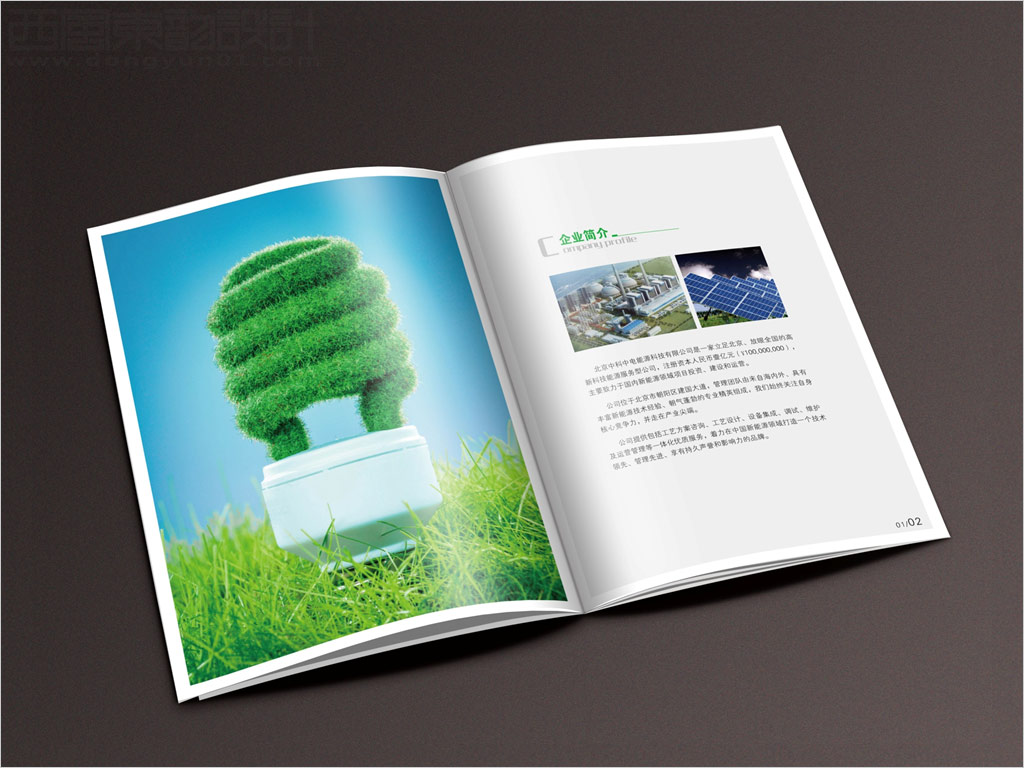北京中科中电能源科技有限公司宣传画册内页版式设计