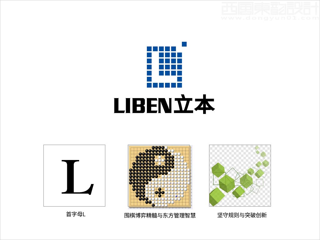北京立本企业管理公司标志设计创意理念说明释义图