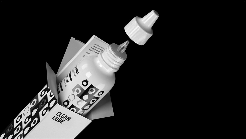Clean lube自行车链条润滑油纸盒瓶签包装设计