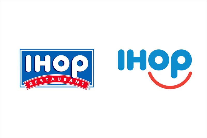 IHOP 新旧商标设计对比图
