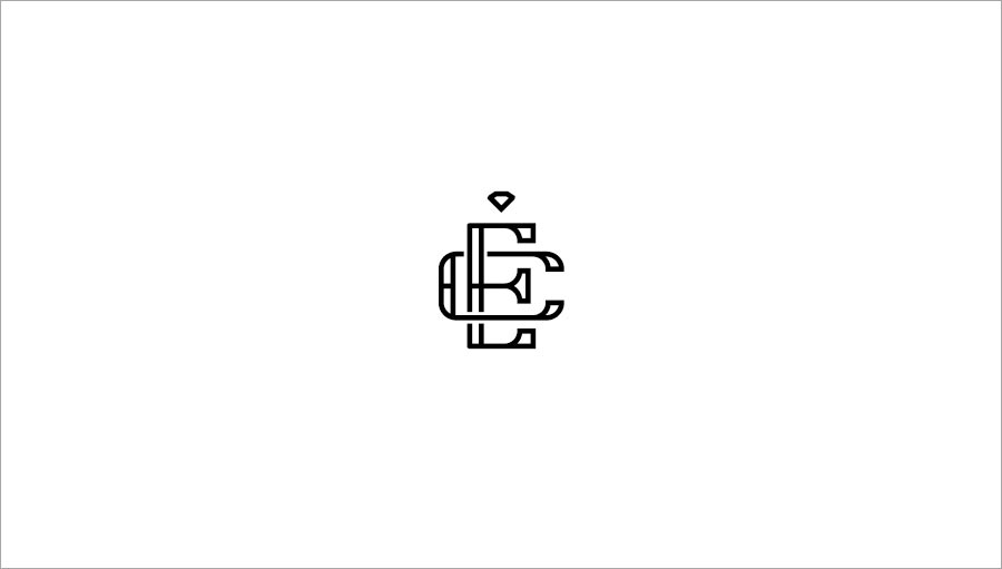 现代婚礼logo设计