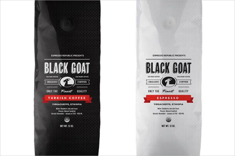 Black Goat Organic Coffee 咖啡包装设计