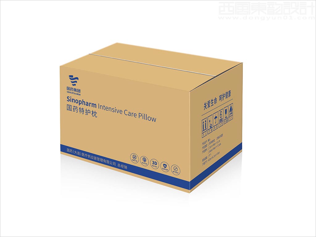 中国医药集团国药特护枕外箱包装设计