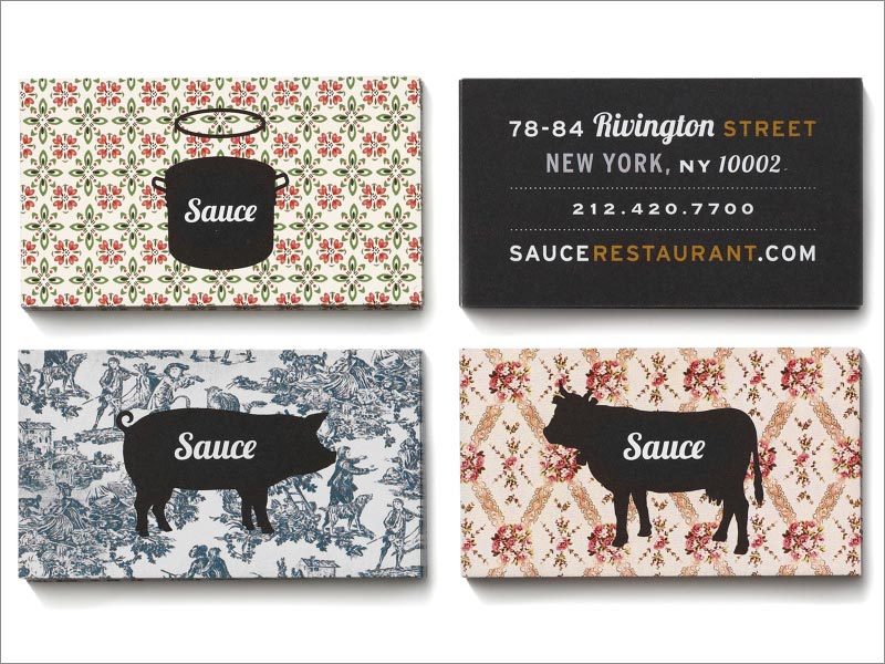 意大利Sauce餐厅设计案例之卡片设计