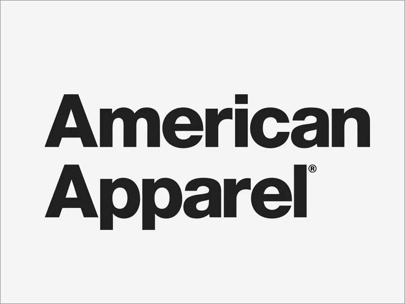 American Apparel logo设计中的 - Helvetica Black字体