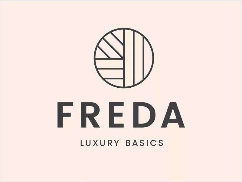 Freda Luxury Basics几何形logo设计案例