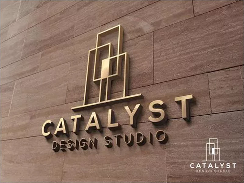 Catalyst Design Studio几何形logo设计应用效果图