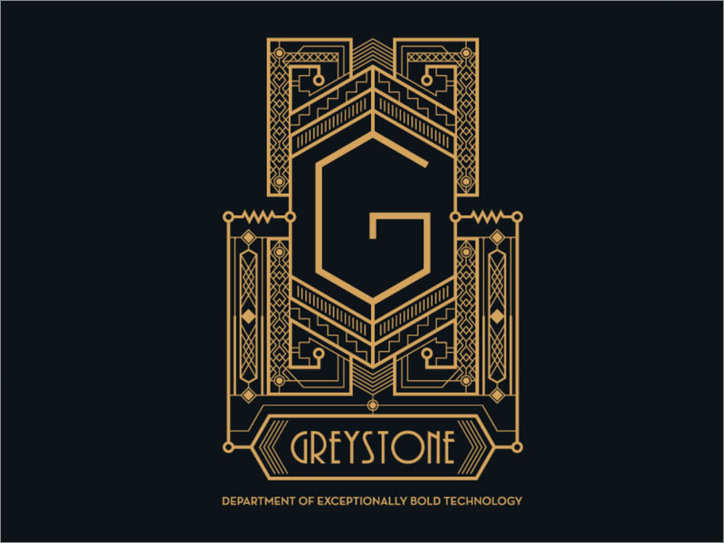 Greystone复古怀旧风格几何形logo设计