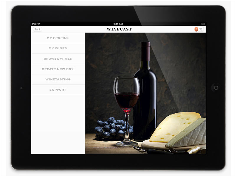 荷兰在线品酒品牌Winecast ipad端网站首页设计
