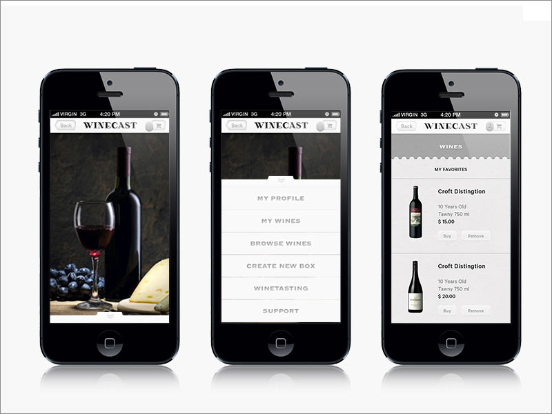 荷兰在线品酒品牌Winecast 手机端网站设计
