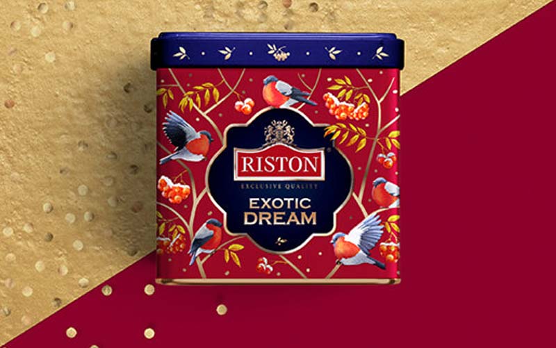 斯里兰卡Riston Tea Winter Edition红茶铁罐包装设计