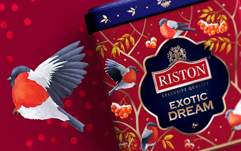 斯里兰卡Riston Tea Winter Edition红茶包装设计之插画设计