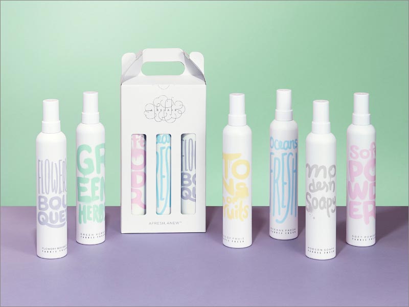 Airshake衣物清新喷雾剂日化用品外盒包装设计