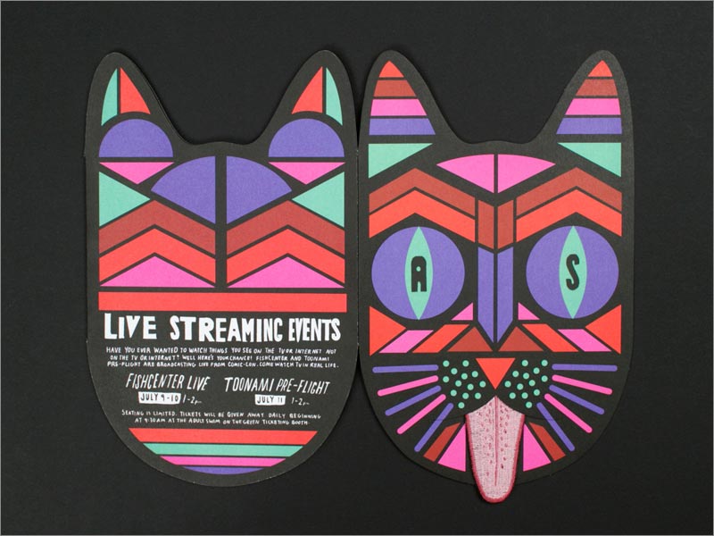 Adult Swim创建的独特猫咪宣传画册设计案例