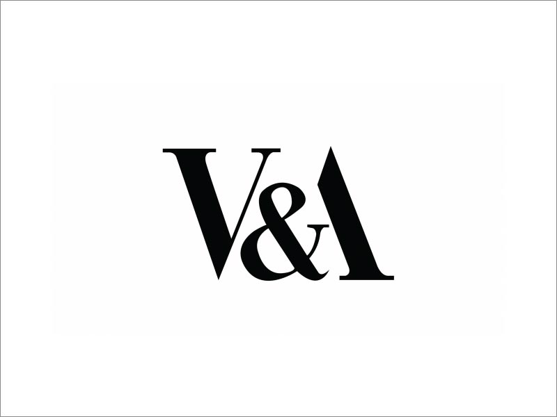 V＆A logo设计，由Alan Fletcher在1990年设计，至今仍在使用