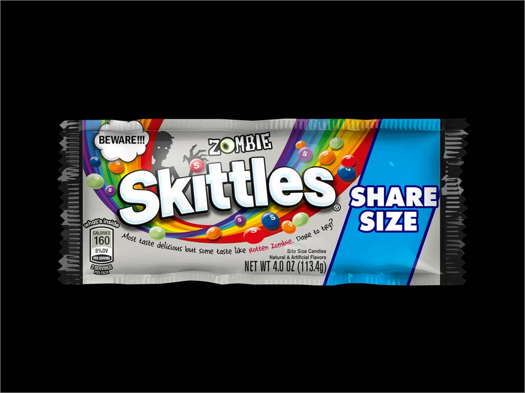 Skittles包装设计在Pride期间只有一条彩虹